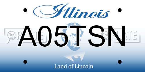 A05TSN Illinois License Plate