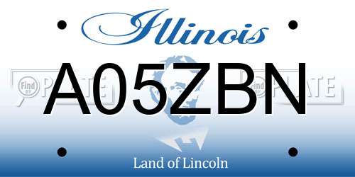 A05ZBN Illinois License Plate