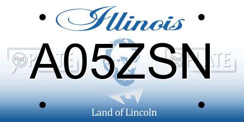 A05ZSN Illinois License Plate