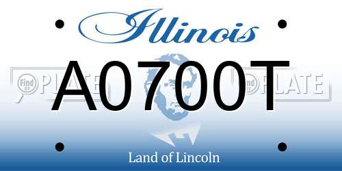A0700T Illinois License Plate