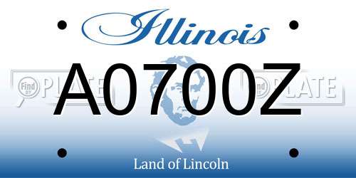 A0700Z Illinois License Plate