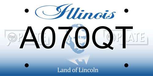 A070QT Illinois License Plate