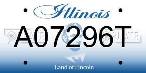 A07296T Illinois License Plate