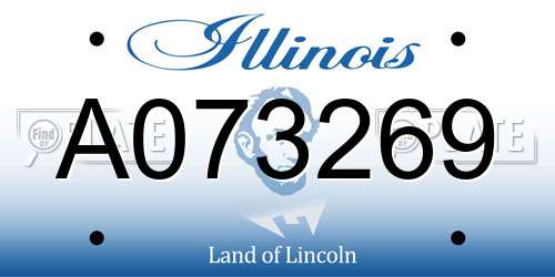 A073269 Illinois License Plate