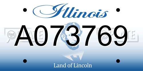 A073769 Illinois License Plate