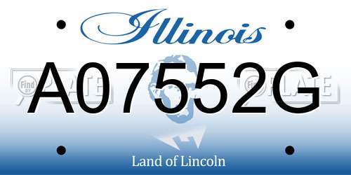 A07552G Illinois License Plate