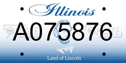 A075876 Illinois License Plate