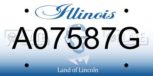 A07587G Illinois License Plate