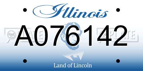 A076142 Illinois License Plate