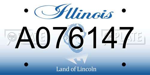 A076147 Illinois License Plate