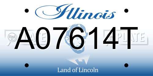 A07614T Illinois License Plate