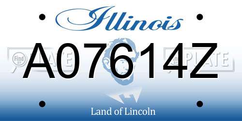 A07614Z Illinois License Plate