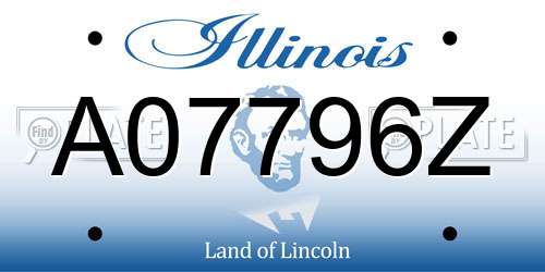 A07796Z Illinois License Plate