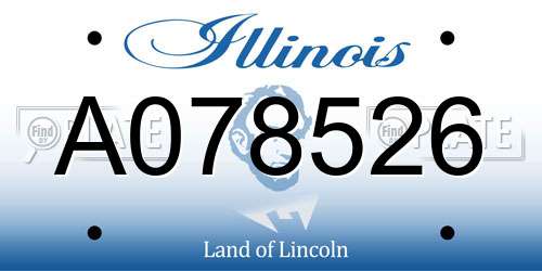 A078526 Illinois License Plate