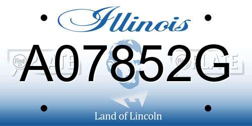 A07852G Illinois License Plate