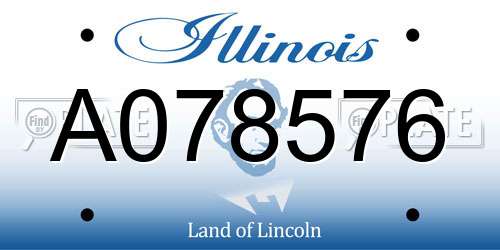 A078576 Illinois License Plate
