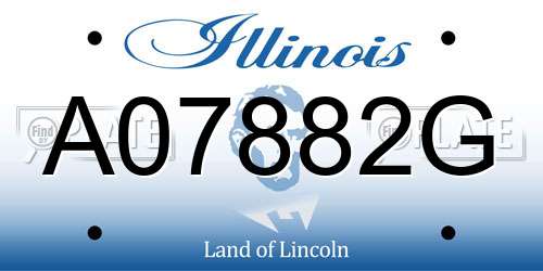 A07882G Illinois License Plate