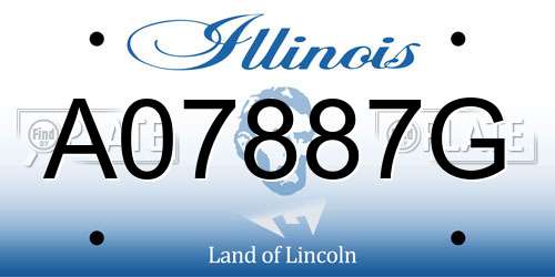 A07887G Illinois License Plate