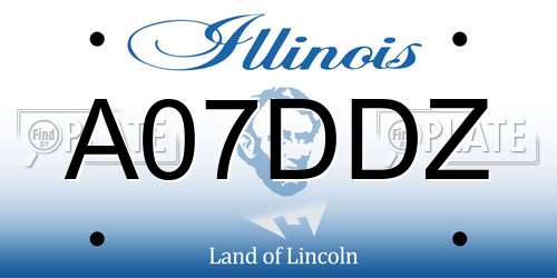 A07DDZ Illinois License Plate