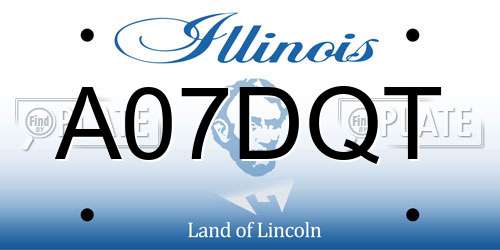 A07DQT Illinois License Plate
