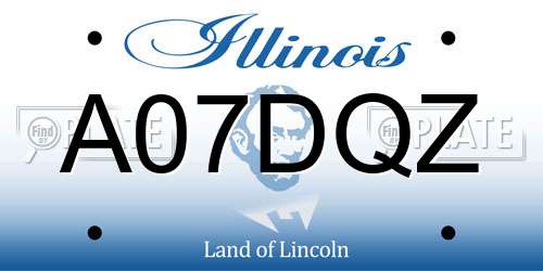 A07DQZ Illinois License Plate