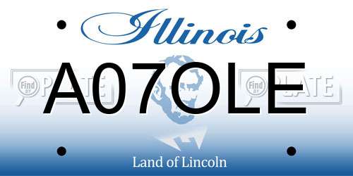 A07OLE Illinois License Plate