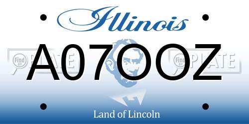 A07OOZ Illinois License Plate