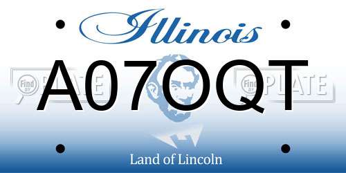 A07OQT Illinois License Plate