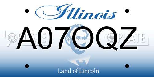 A07OQZ Illinois License Plate