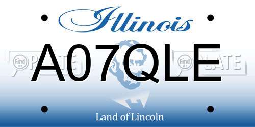 A07QLE Illinois License Plate