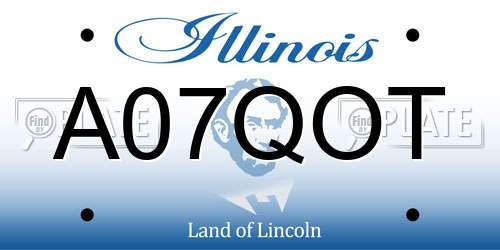 A07QOT Illinois License Plate