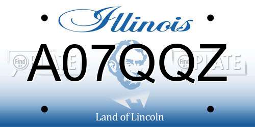 A07QQZ Illinois License Plate