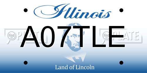 A07TLE Illinois License Plate