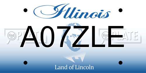 A07ZLE Illinois License Plate