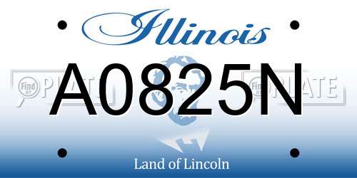 A0825N Illinois License Plate