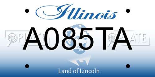 A085TA Illinois License Plate