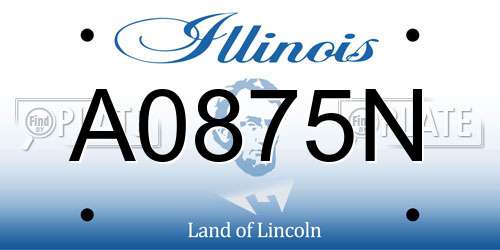 A0875N Illinois License Plate