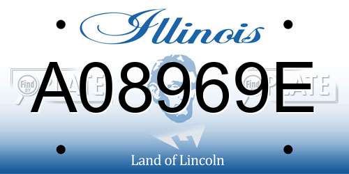 A08969E Illinois License Plate