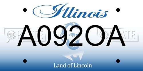 A092OA Illinois License Plate