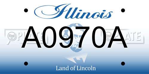 A0970A Illinois License Plate