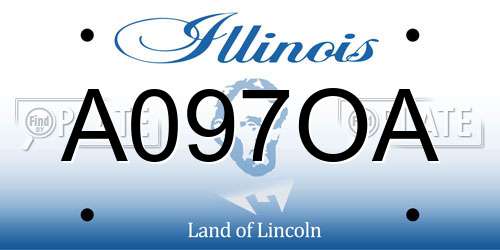 A097OA Illinois License Plate