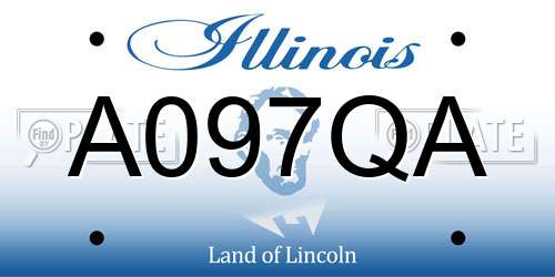 A097QA Illinois License Plate