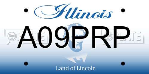 A09PRP Illinois License Plate