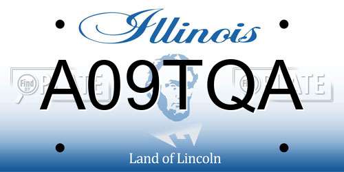 A09TQA Illinois License Plate