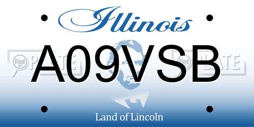 A09VSB Illinois License Plate