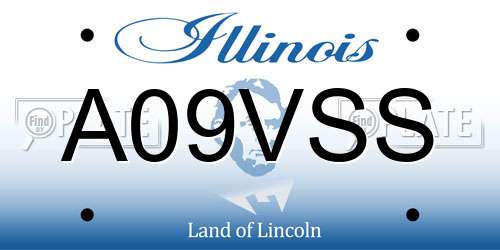 A09VSS Illinois License Plate