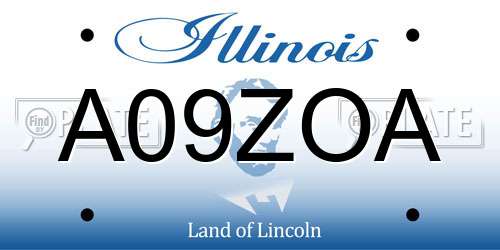 A09ZOA Illinois License Plate