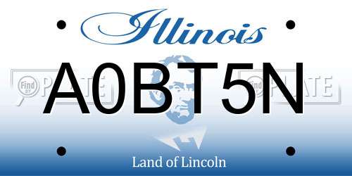 A0BT5N Illinois License Plate