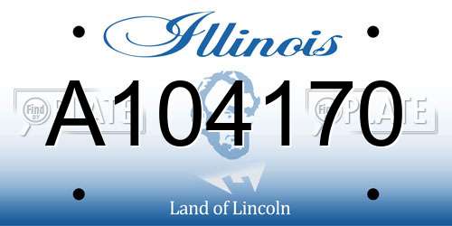 A104170 Illinois License Plate