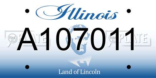 A107011 Illinois License Plate